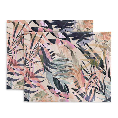 Marta Barragan Camarasa Palms leaf colorful paint PB Placemat