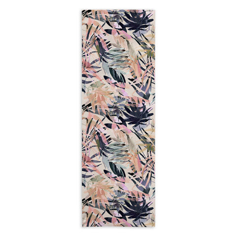 Marta Barragan Camarasa Palms leaf colorful paint PB Yoga Towel