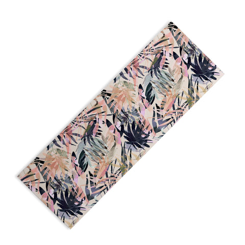 Marta Barragan Camarasa Palms leaf colorful paint PB Yoga Mat