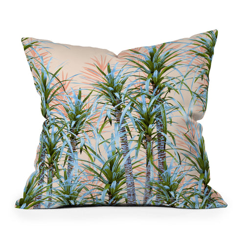 Marta Barragan Camarasa Pastel palm trees Outdoor Throw Pillow