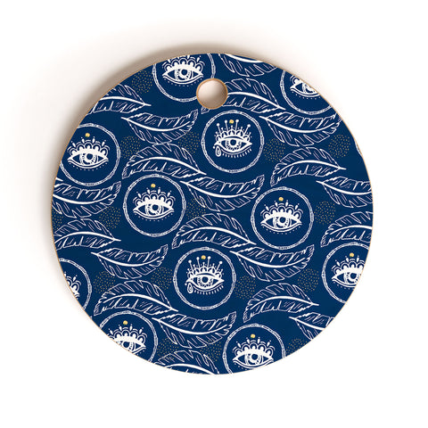 Marta Barragan Camarasa Pattern boho eyes III Cutting Board Round