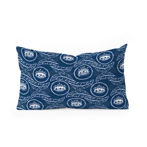 Marta Barragan Camarasa Pattern boho eyes III Oblong Throw Pillow