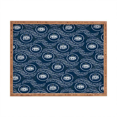 Marta Barragan Camarasa Pattern boho eyes III Rectangular Tray