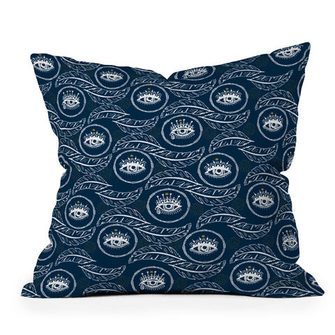 Marta Barragan Camarasa Pattern boho eyes III Outdoor Throw Pillow