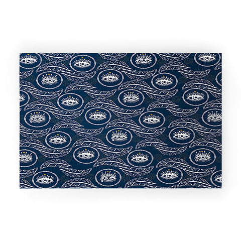 Marta Barragan Camarasa Pattern boho eyes III Welcome Mat