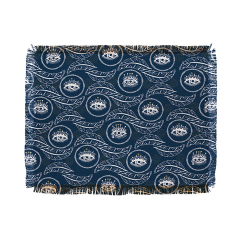 Marta Barragan Camarasa Pattern boho eyes III Throw Blanket