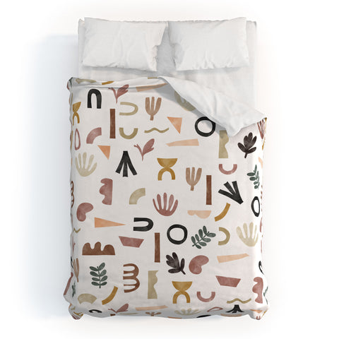 Marta Barragan Camarasa Pattern desert shapes Duvet Cover