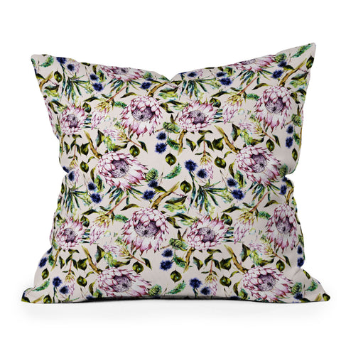 Marta Barragan Camarasa Pattern floral boho Outdoor Throw Pillow