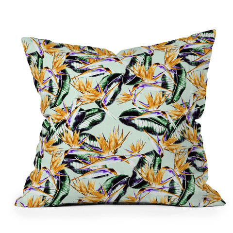Marta Barragan Camarasa Pattern floral exotic Outdoor Throw Pillow