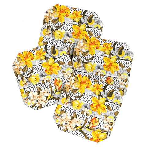 Marta Barragan Camarasa Pattern flowers and fruits Coaster Set