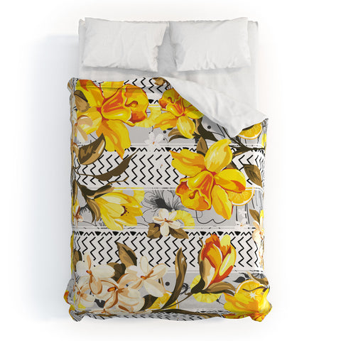 Marta Barragan Camarasa Pattern flowers and fruits Duvet Cover