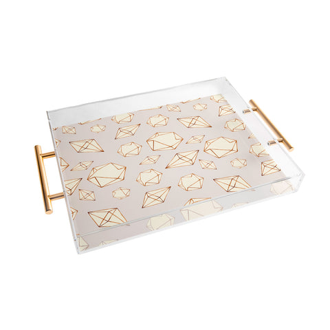 Marta Barragan Camarasa Pattern geometric dreams Acrylic Tray