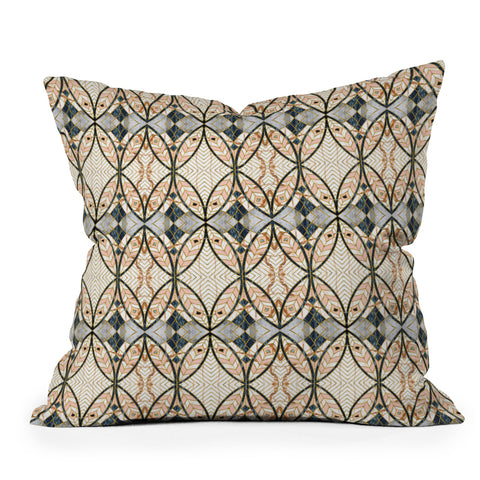 Marta Barragan Camarasa Pattern mosaic Art deco Outdoor Throw Pillow