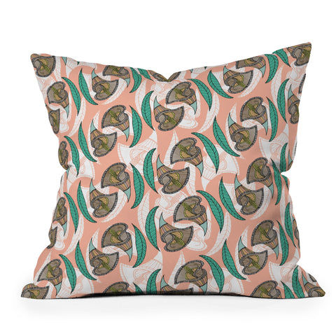 Marta Barragan Camarasa Pattern of African flowers Outdoor Throw Pillow