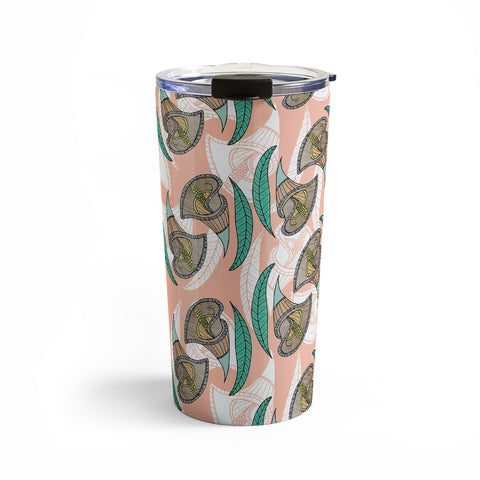 Marta Barragan Camarasa Pattern of African flowers Travel Mug