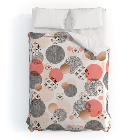 Marta Barragan Camarasa Pattern of textured circles Duvet Cover