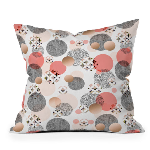Marta Barragan Camarasa Pattern of textured circles Outdoor Throw Pillow