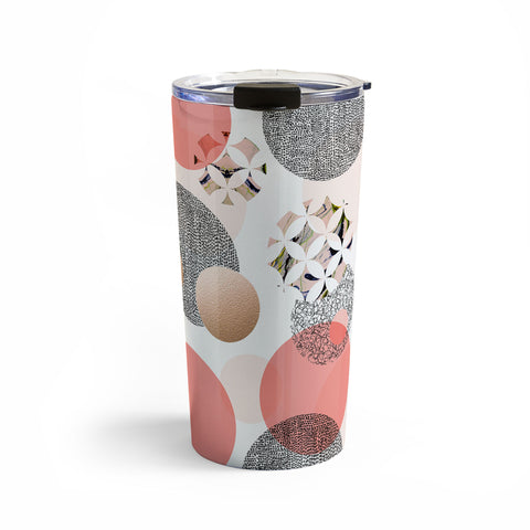 Marta Barragan Camarasa Pattern of textured circles Travel Mug