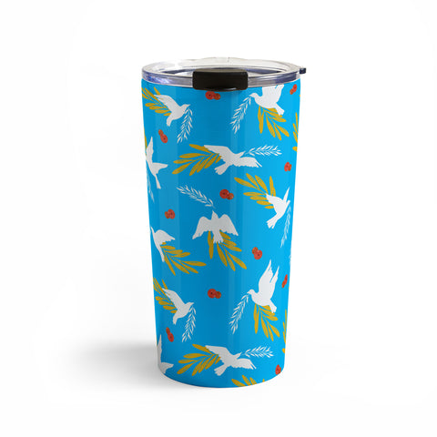 Marta Barragan Camarasa Peace doves in flight A Travel Mug
