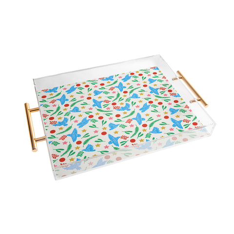 Marta Barragan Camarasa Peace doves in flight B Acrylic Tray