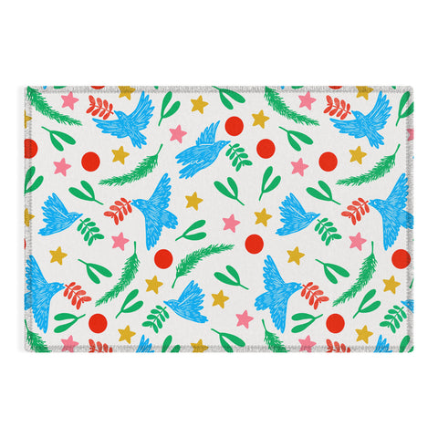 Marta Barragan Camarasa Peace doves in flight B Outdoor Rug