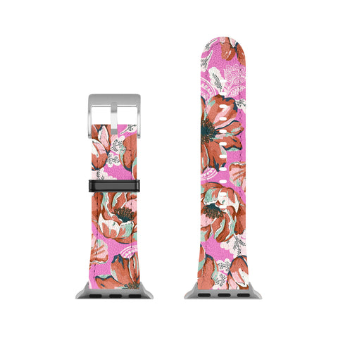 Marta Barragan Camarasa Pink flowers and paisleys 23 Apple Watch Band