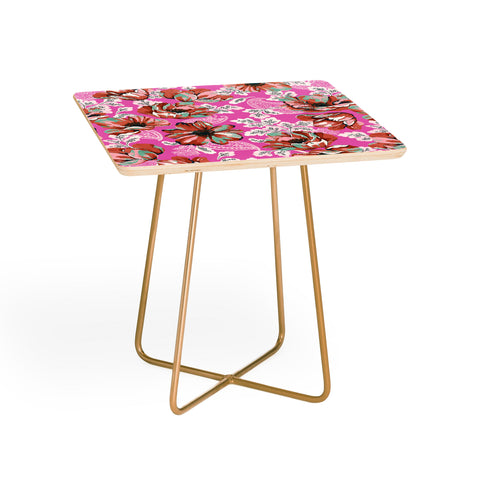 Marta Barragan Camarasa Pink flowers and paisleys B Side Table