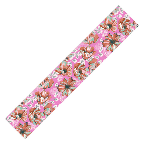 Marta Barragan Camarasa Pink flowers and paisleys B Table Runner