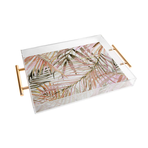 Marta Barragan Camarasa Pink leaf Acrylic Tray