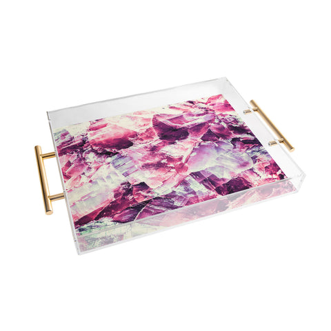 Marta Barragan Camarasa Pink mineral texture detail Acrylic Tray