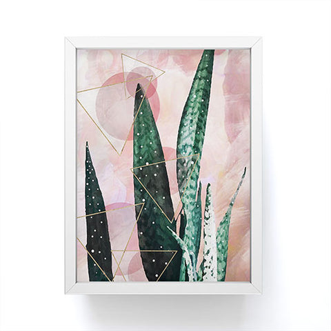 Marta Barragan Camarasa Plant circles triangles Framed Mini Art Print