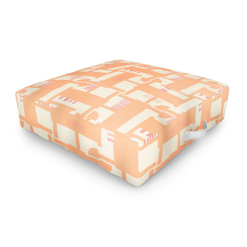 Marta Barragan Camarasa Playful geometric stripes PF Outdoor Floor Cushion