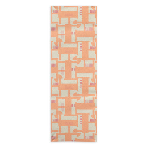 Marta Barragan Camarasa Playful geometric stripes PF Yoga Towel