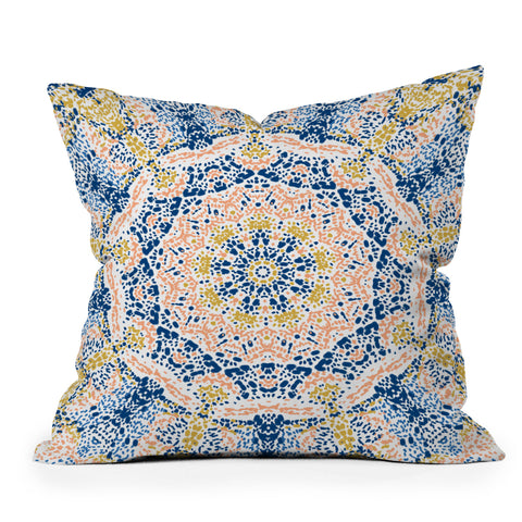 Marta Barragan Camarasa Pointillism mandala Outdoor Throw Pillow