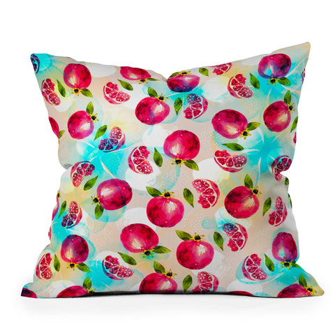 Marta Barragan Camarasa Pomegranate Pattern Outdoor Throw Pillow