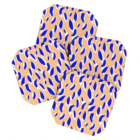 Marta Barragan Camarasa Rain brush strokes Coaster Set