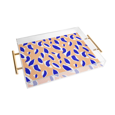 Marta Barragan Camarasa Rain brush strokes Acrylic Tray