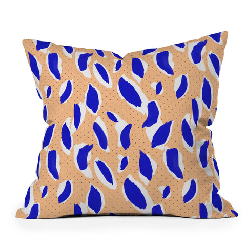 Marta Barragan Camarasa Rain brush strokes Outdoor Throw Pillow