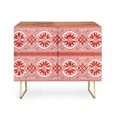 Marta Barragan Camarasa Red ethnic motif 23 Credenza