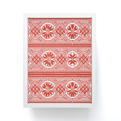 Marta Barragan Camarasa Red ethnic motif 23 Framed Mini Art Print