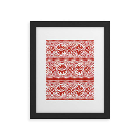 Marta Barragan Camarasa Red ethnic motif 23 Framed Art Print