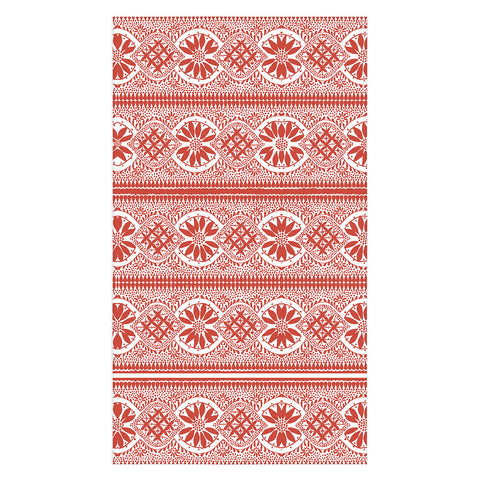 Marta Barragan Camarasa Red ethnic motif 23 Tablecloth