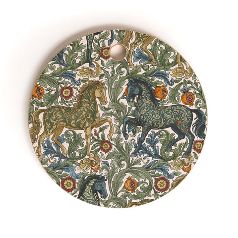 Marta Barragan Camarasa Renaissance Horse Garden Cutting Board Round