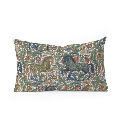 Marta Barragan Camarasa Renaissance Horse Garden Oblong Throw Pillow