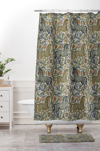 Marta Barragan Camarasa Renaissance Horse Garden Shower Curtain And Mat