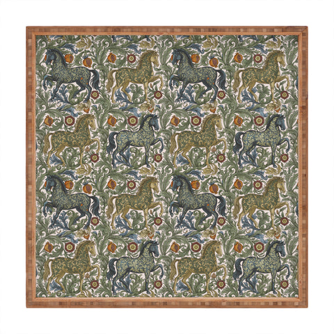 Marta Barragan Camarasa Renaissance Horse Garden Square Tray