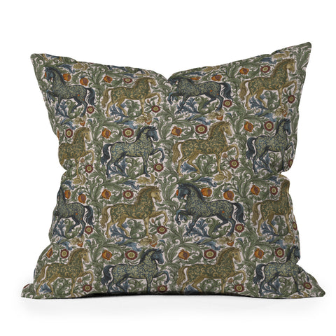 Marta Barragan Camarasa Renaissance Horse Garden Outdoor Throw Pillow