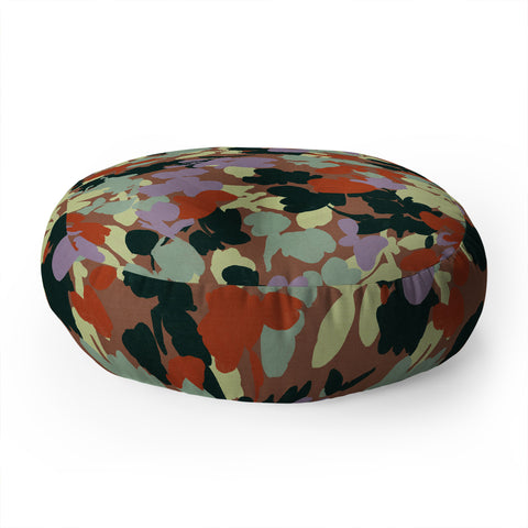 Marta Barragan Camarasa Retro Bloom Medley Floor Pillow Round