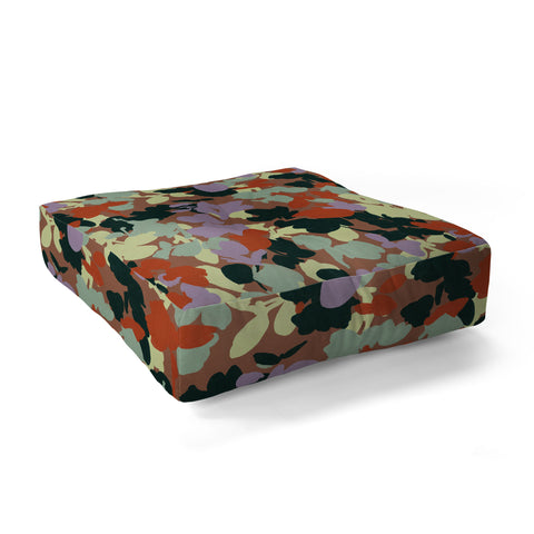 Marta Barragan Camarasa Retro Bloom Medley Floor Pillow Square