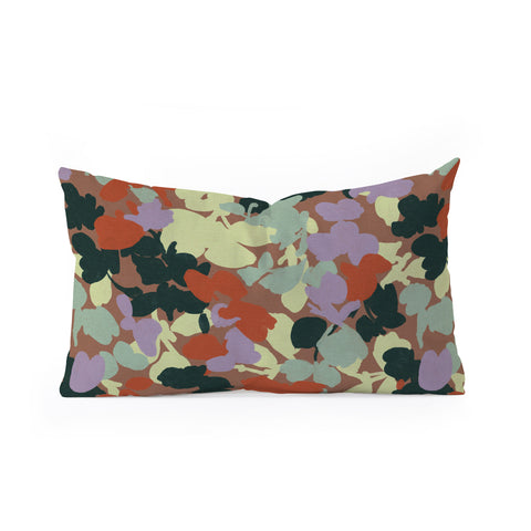 Marta Barragan Camarasa Retro Bloom Medley Oblong Throw Pillow